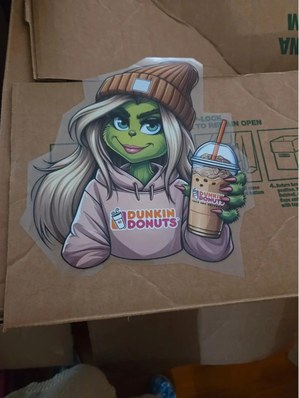 grinch girl iron patch